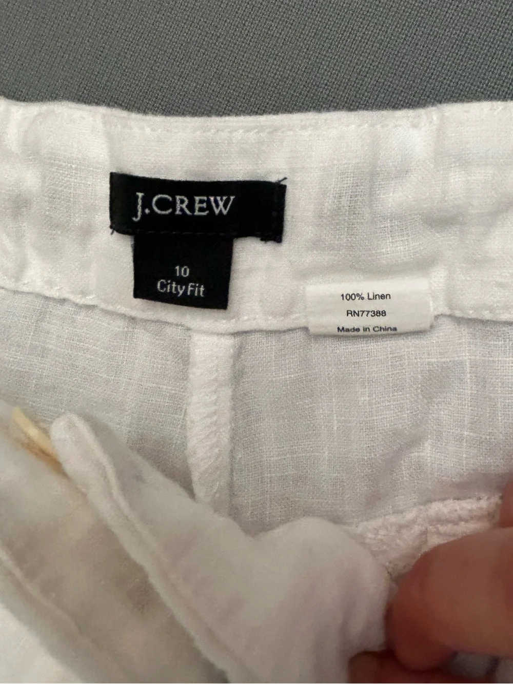 J. Crew White Linen Drawstring‎ Classic Preppy Bermuda Shorts